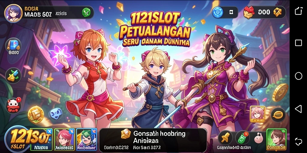 Gameplay seru 1121SLOT dengan karakter Anime yang menawan.