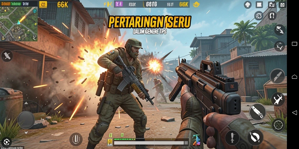 Gameplay intens dan seru dalam 66K.
