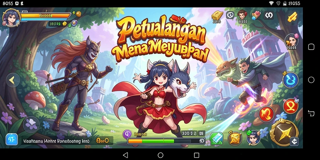 Tampilan menarik dari gameplay Anime yang seru di 8055.