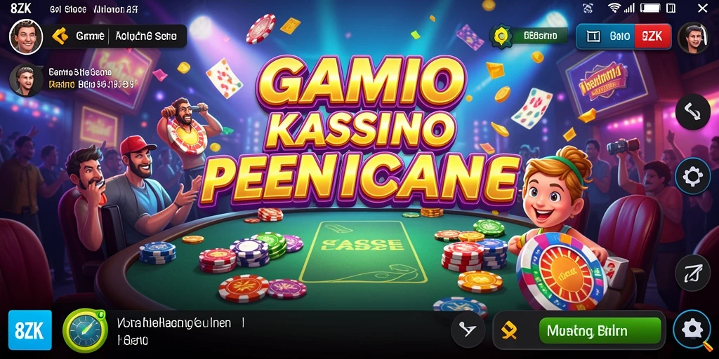 Tampilan gameplay 8ZK dengan berbagai permainan kasino yang menarik.