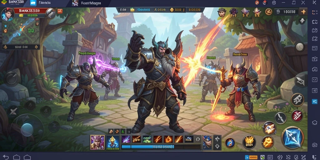 Tampilan permainan BANK338 dengan aksi seru dalam dunia MMORPG.