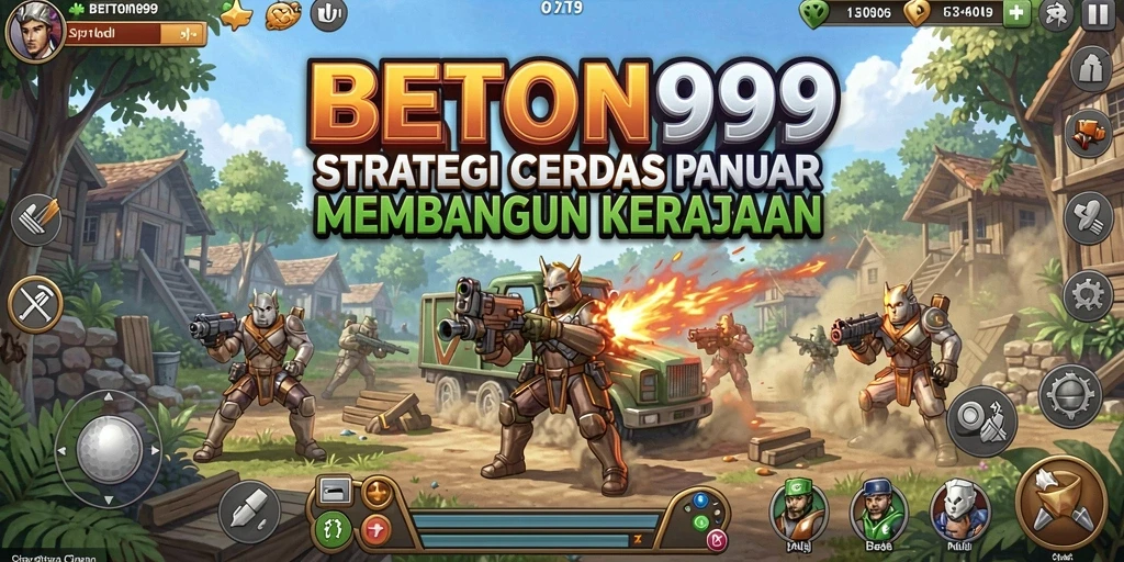 Tampilan gameplay seru di BETON999 dengan pertempuran strategis.