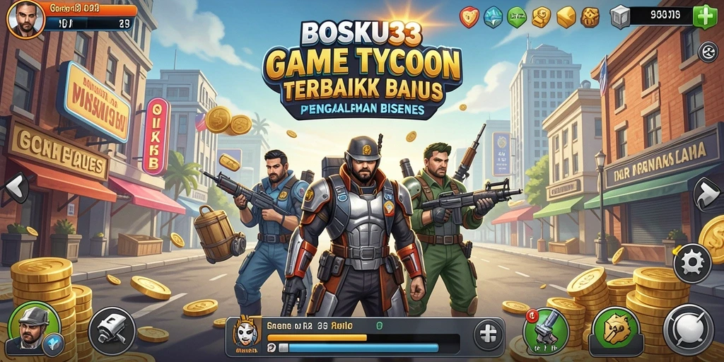 Tangkapan layar gameplay BOSKU33 yang menampilkan simulasi bisnis yang menarik.