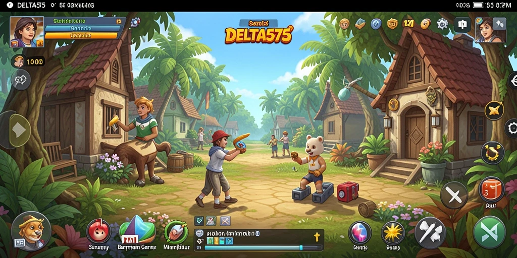 Tampilan menarik dari gameplay yang seru di DELTA575.