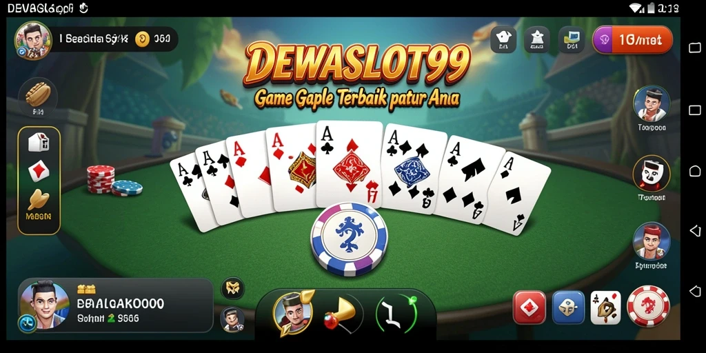 Tampilan screenshot DEWASLOT99 yang menampilkan serunya gameplay Gaple.