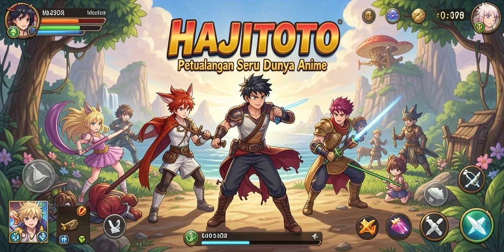 Gameplay seru HAJITOTO dengan karakter Anime yang menarik.