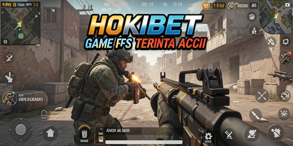 Tampilan gameplay HOKIBET dengan aksi menembak yang intens.