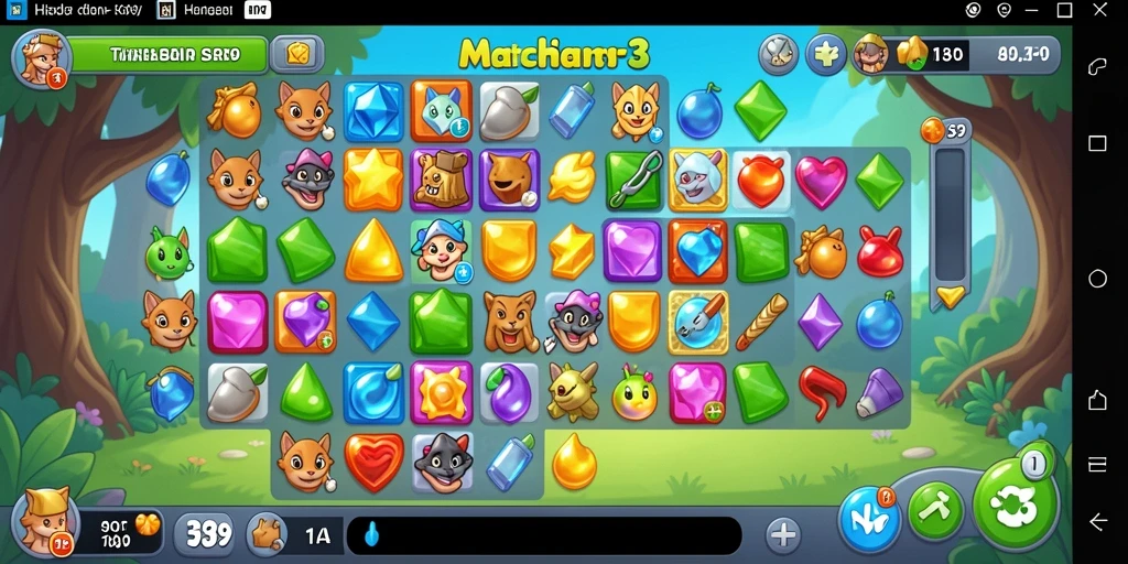 Gameplay seru HR89 dengan tantangan Match-3 yang menarik.