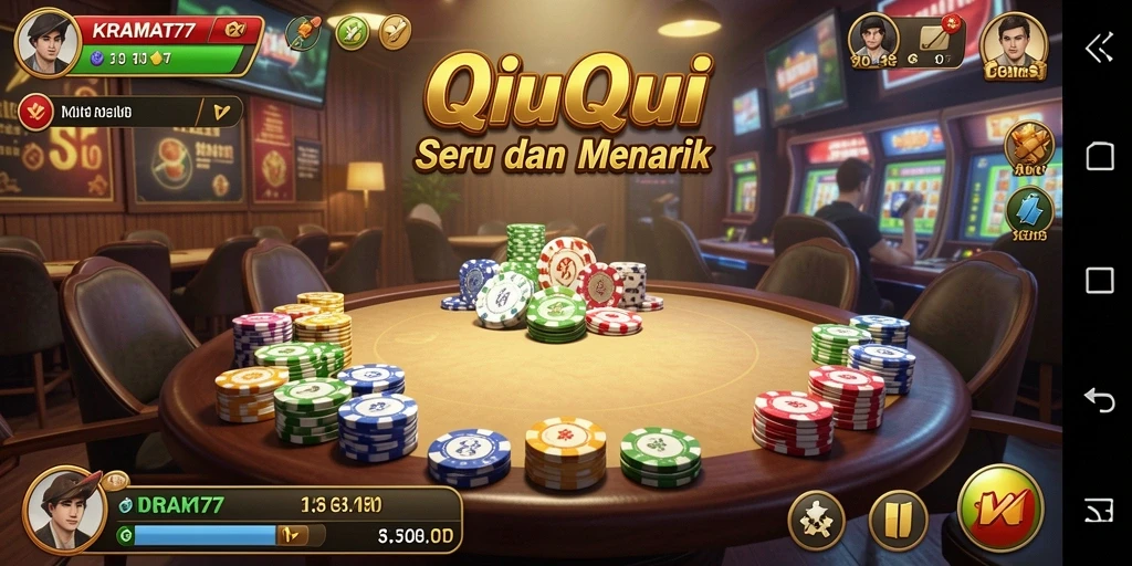 Tampilan gameplay QiuQiu yang menarik di KRAMAT77.
