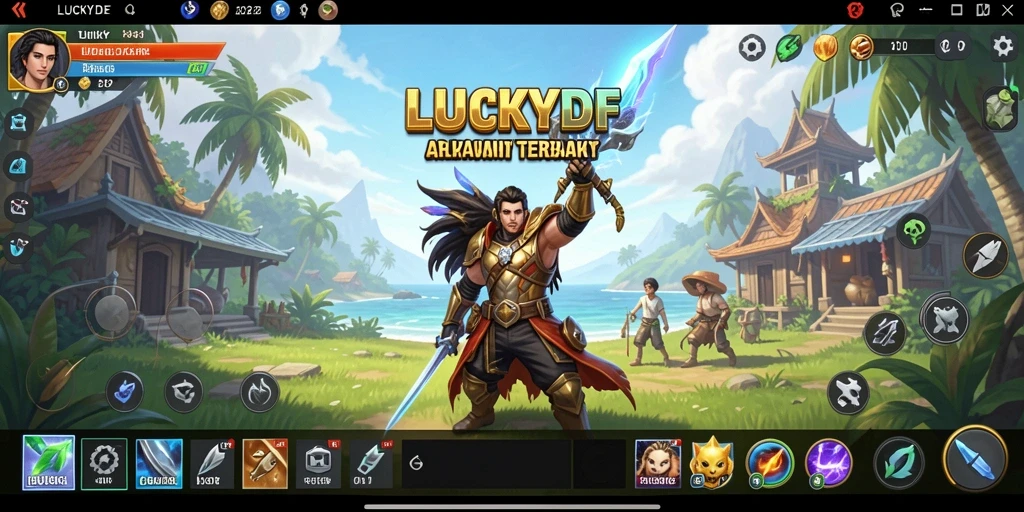 Tampilan UI LUCKYDF yang sederhana dan fungsional.