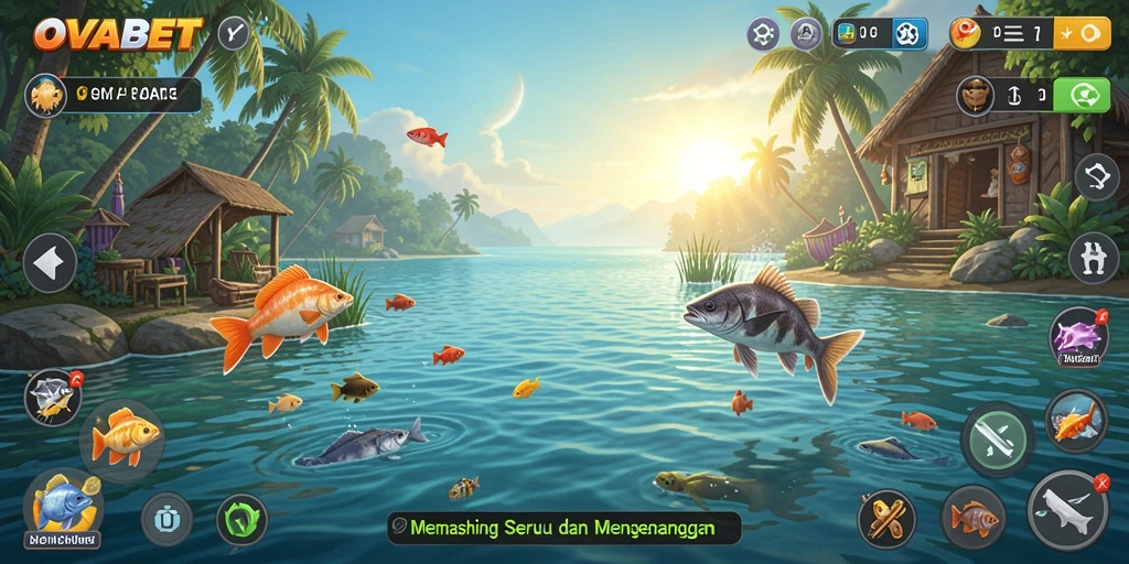 Tampilan gameplay memancing yang menakjubkan dari OVABET.
