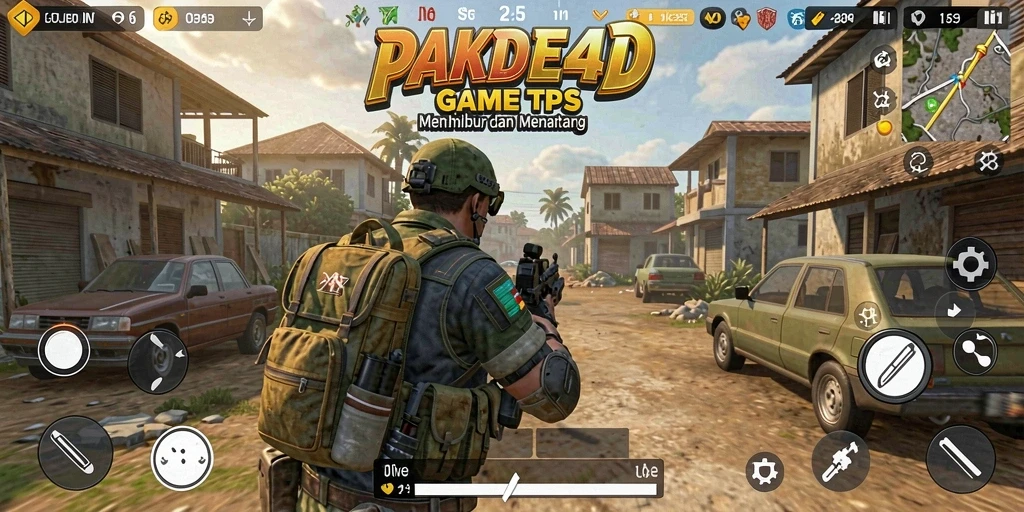 Tampilan gameplay seru dalam game TPS PAKDE4D.