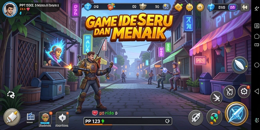 Tampilan gameplay PP123 yang dinamis dan menarik perhatian.