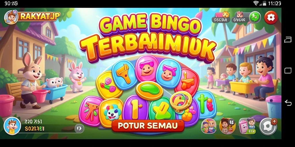 Screenshot gameplay RAKYATJP yang menunjukkan keseruan bermain Bingo.