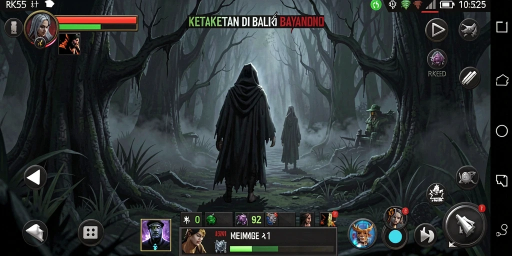 Screenshot menunjukkan ketegangan dalam gameplay Horror yang memukau.