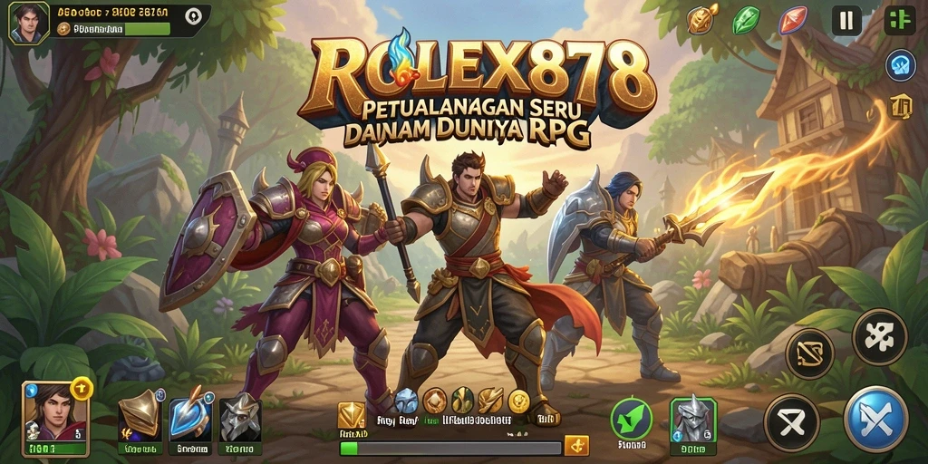 Tangkapan layar utama ROLEX878 memperlihatkan aksi RPG yang mendebarkan.