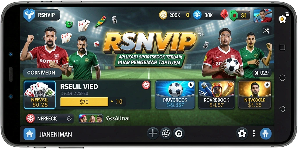 Tampilan utama gameplay RSNVIP dengan berbagai pilihan taruhan olahraga.
