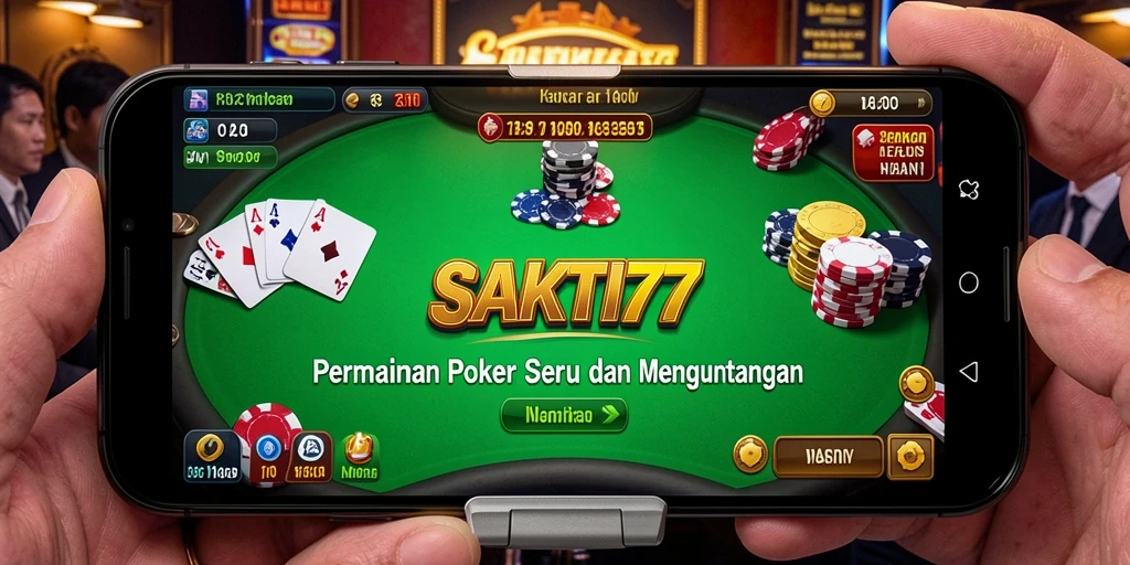 Screenshot gameplay SAKTI77 menampilkan keseruan permainan Poker.