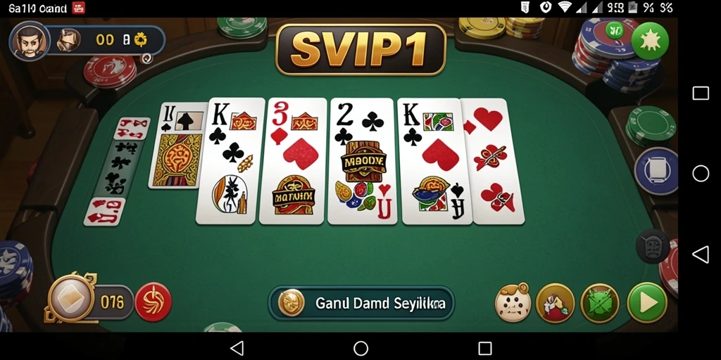 Screenshot dari gameplay SVIP1 yang menampilkan aksi seru permainan Domino.